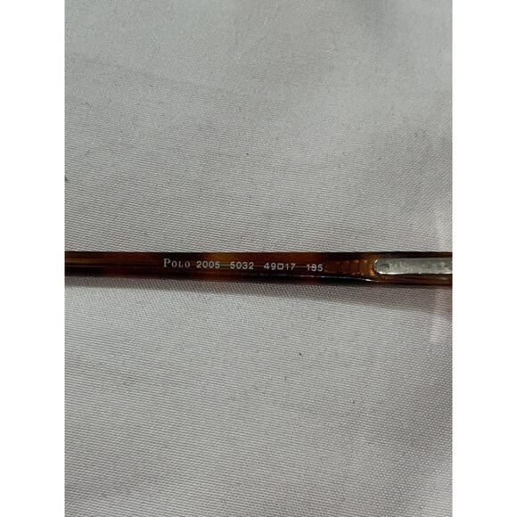 RALPH LAUREN POLO 2005 5032 Eyeglasses Frame Italy 49-17-135 Tortoise - Picture 6 of 6